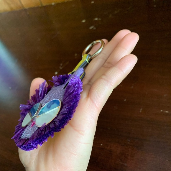 Authentic Kate Spade New York Spademals Key Fob Raffia Bunny Leather Keychain - Picture 10 of 10